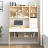 Bàn học gỗ kèm kệ sách cho học sinh