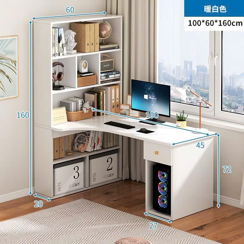 Bàn Làm Việc Kèm Kệ Sách Ngang Hiện Đại - Ảnh 3