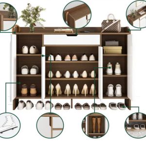 Kệ tủ để giày chất liệu gỗ MDF cao cấp hiện đại