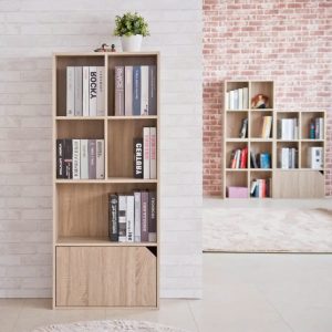 Kệ sách gỗ nội thất trang trí nhà cửa nhiều ngăn