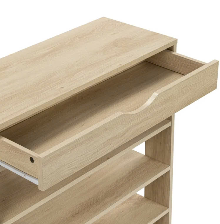 Kệ gỗ để giày 5 tầng có hộp tủ kéo - Ảnh 6
