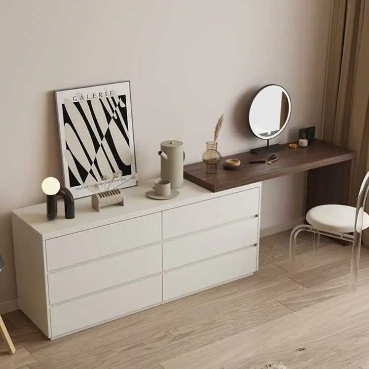 Bàn làm việc/Bàn trang điểm kèm tủ đựng đồ nhiều hộc kéo - Ảnh 2