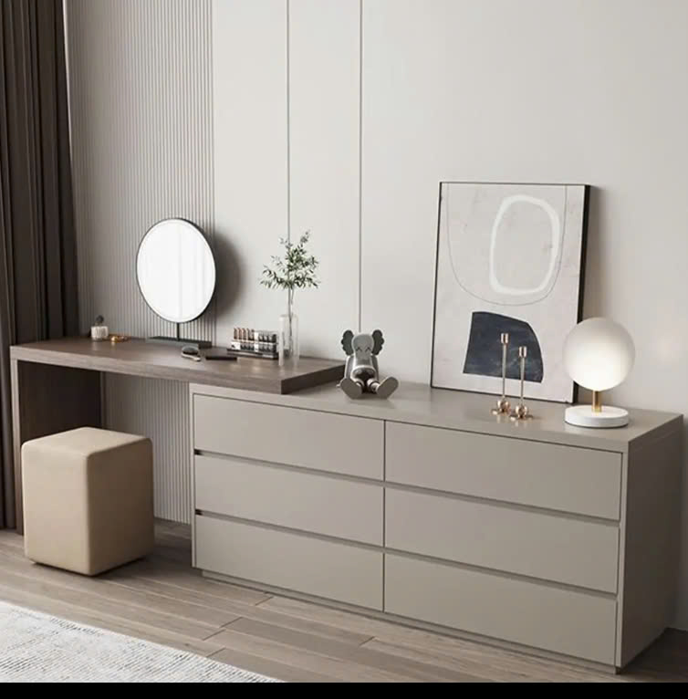 Bàn làm việc/Bàn trang điểm kèm tủ đựng đồ nhiều hộc kéo - Ảnh 3