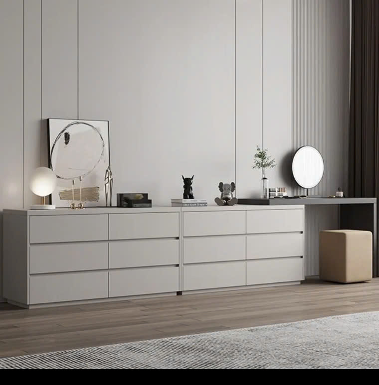 Bàn làm việc/Bàn trang điểm kèm tủ đựng đồ nhiều hộc kéo - Ảnh 4