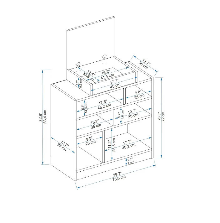 Kệ tủ để giày thiết kế hiện đại chất liệu gỗ MDF - Ảnh 6