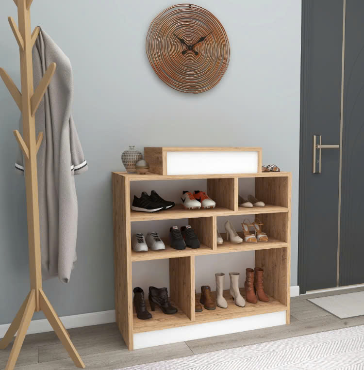 Kệ tủ để giày thiết kế hiện đại chất liệu gỗ MDF