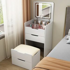 Bàn trang điểm phòng ngủ, gương, kèm ghế ngồi trang điểm hiện đại